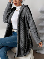Alice | Fuzzy Fleece Button Down Cardigan