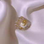 Premium Pearl Leaf Ring