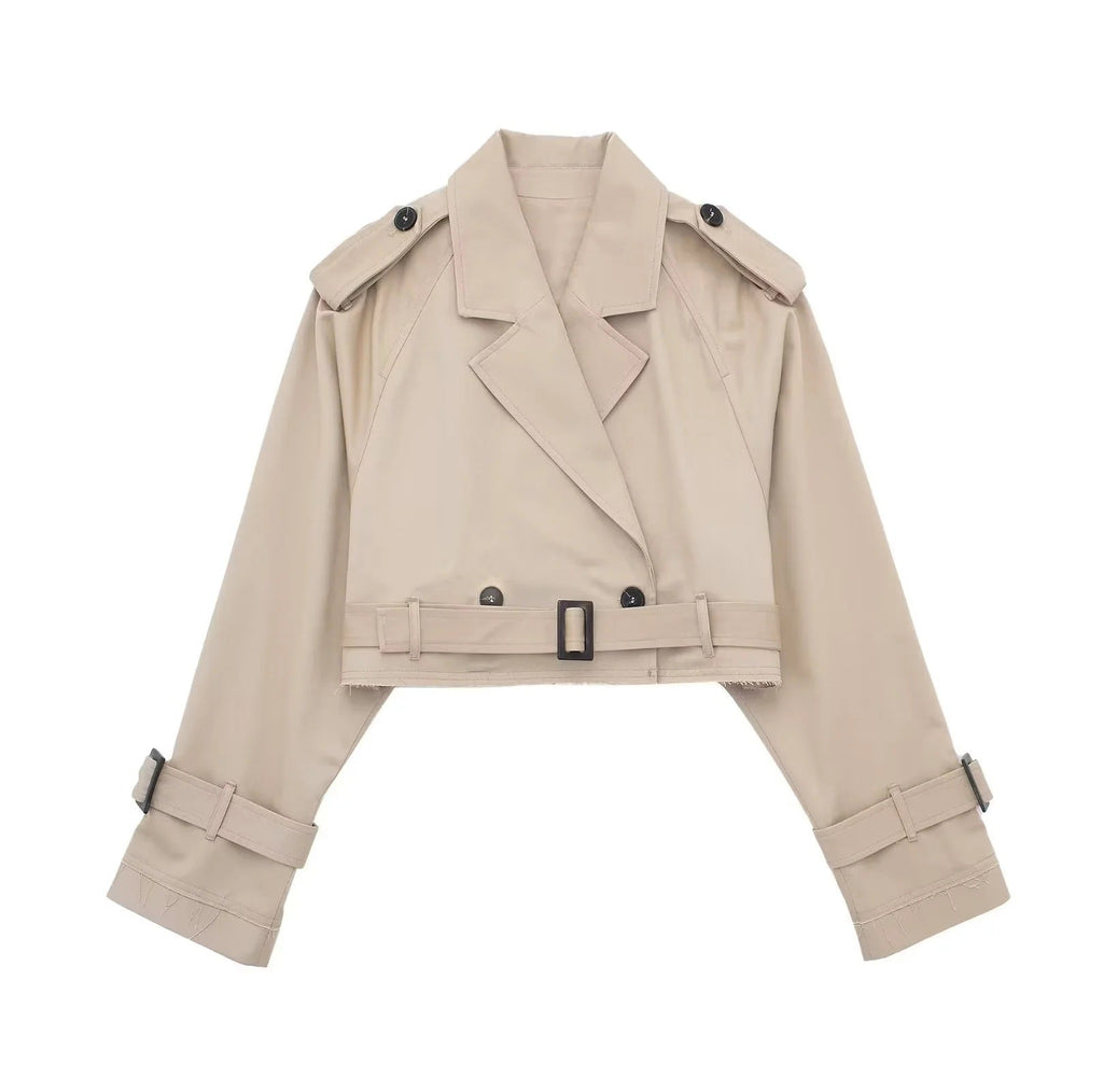 Geesje | Stylish Short Trench Coat for Every Season