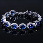 Elegant Sapphire Fluid Bracelet