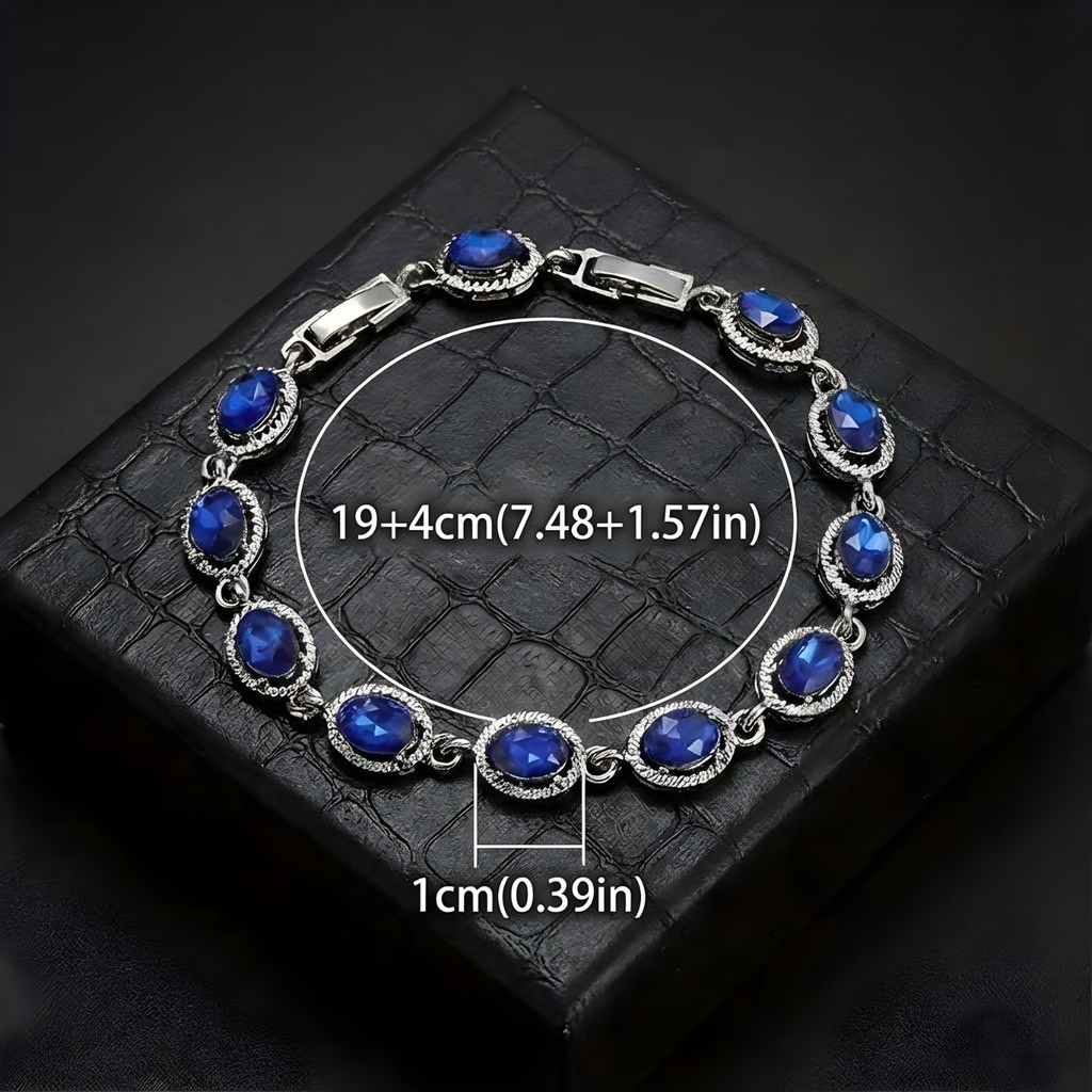Elegant Sapphire Fluid Bracelet