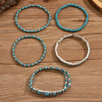 Premium Turquoise Beaded Bracelet Set
