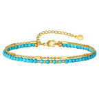 Radiant Gold Turquoise Chain Bracelet