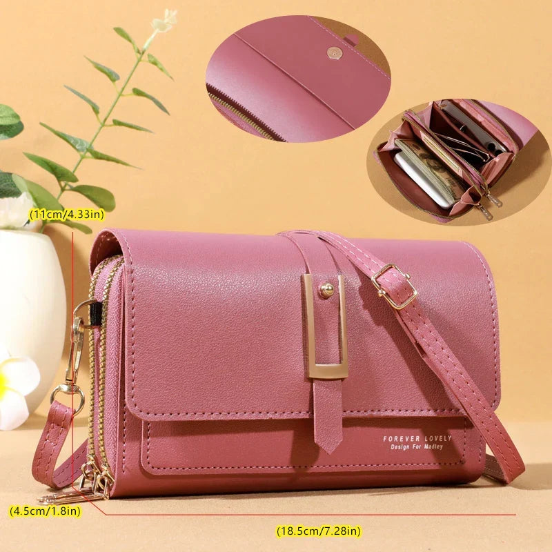 Chic Women's Crossbody Bag | Stylish Mobile Phone and Card Holder