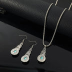 Elegant Turquoise Necklace and Earrings Set
