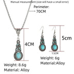 Elegant Turquoise Necklace and Earrings Set