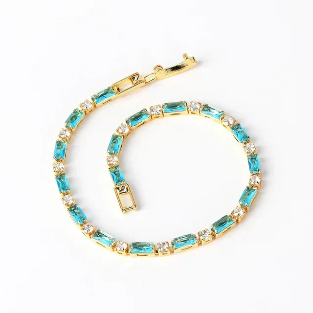 Dazzling Gold Turquoise Bracelet