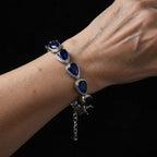 Glamorous Sapphire Twisted Bracelet