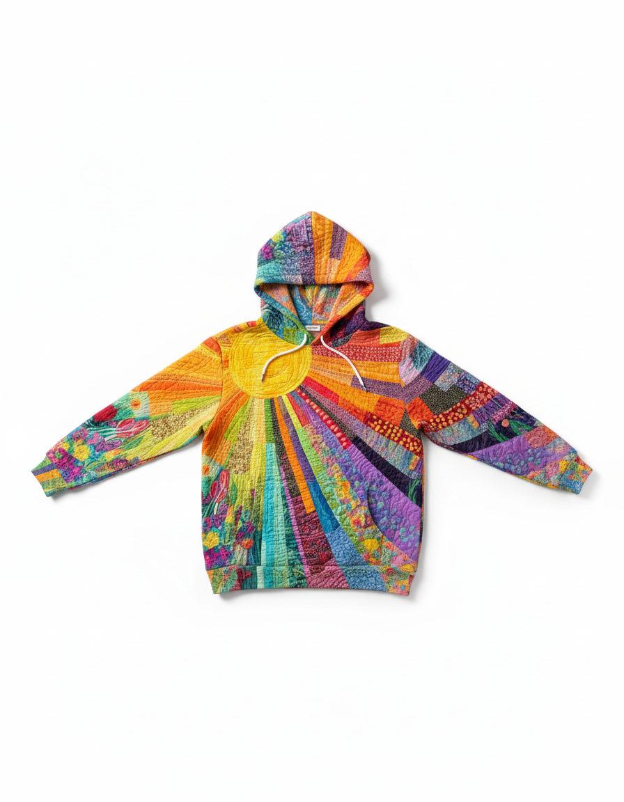 Laura™ | Bohemian Multicolor Patchwork Hoodie