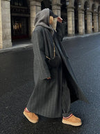 Sophie | Stylish Striped Wool Blend Trench Coat