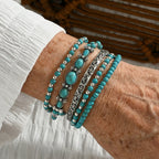 Premium Turquoise Beaded Bracelet Set